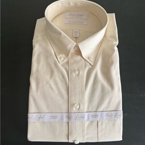 Roundtree & Yorke Gold Label Cream Dress Shirt